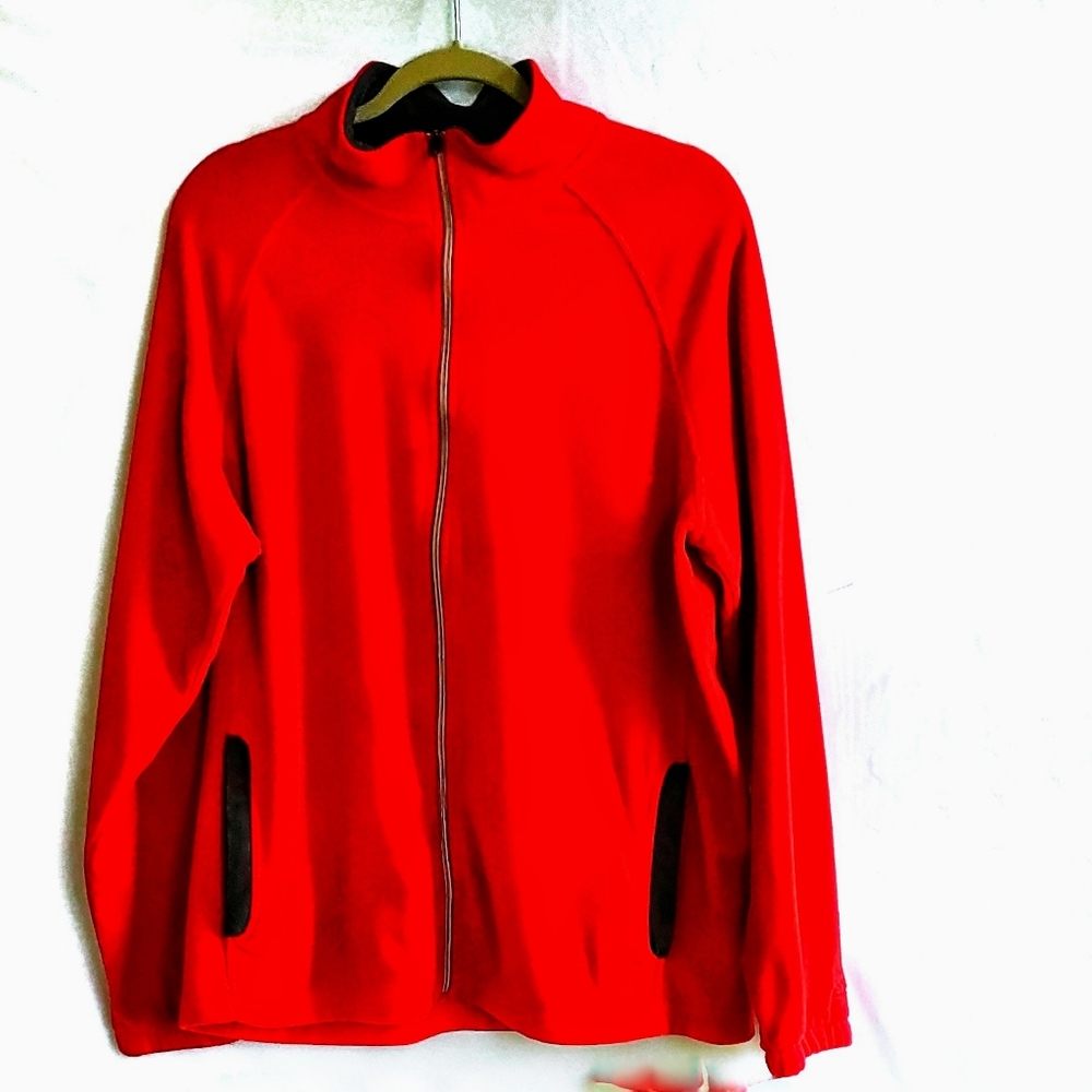 Starter vintage 90's red fleece jacket